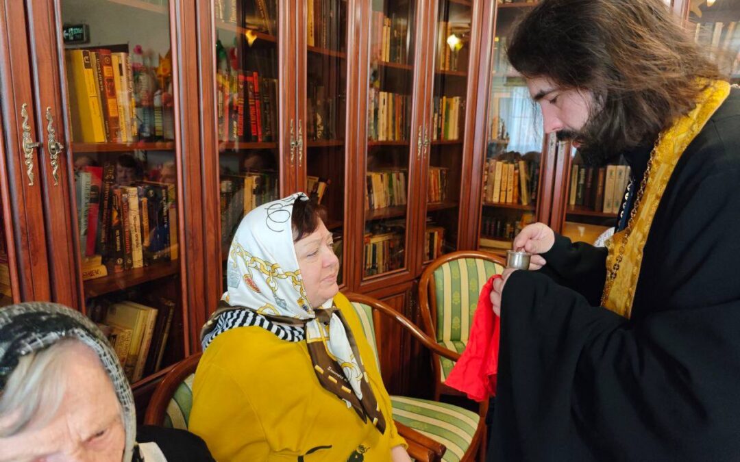 Пасхальный пастырский визит в&nbsp;дом-интернат деревни Беляниново